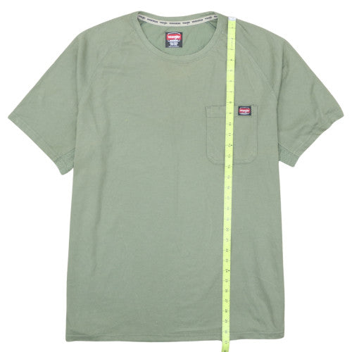 Wrangler Workwear Men's Green 2XL Crew Neck Short Sleeve T-Shirt