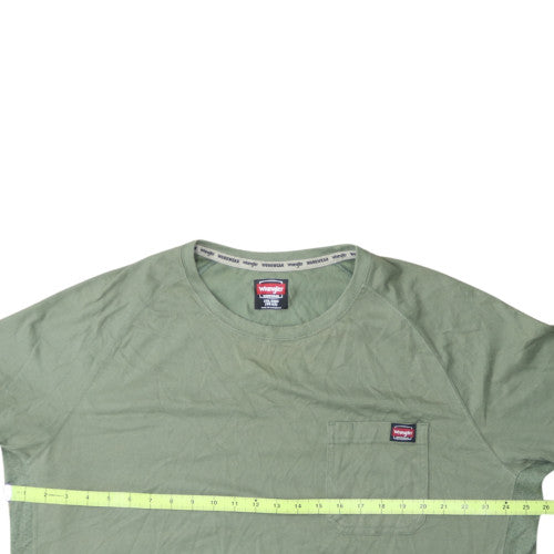 Wrangler Workwear Men's Green 2XL Crew Neck Short Sleeve T-Shirt