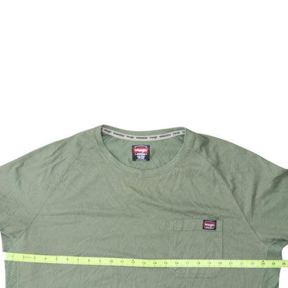Wrangler Workwear Men's Green 2XL Crew Neck Short Sleeve T-Shirt