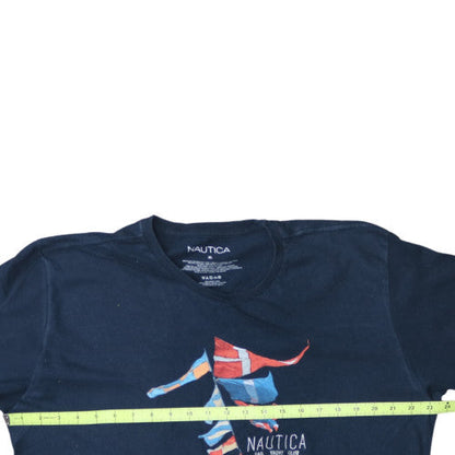 Nautica Men's Navy Blue XL Graphic Cotton Crew Neck T-Shirt