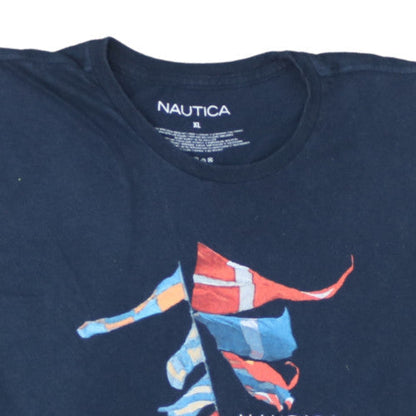 Nautica Men's Navy Blue XL Graphic Cotton Crew Neck T-Shirt