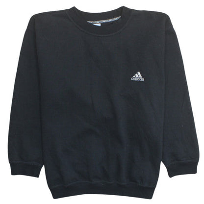 Adidas Men's Black Crew Neck Sweatshirt Size L Classic Pullover