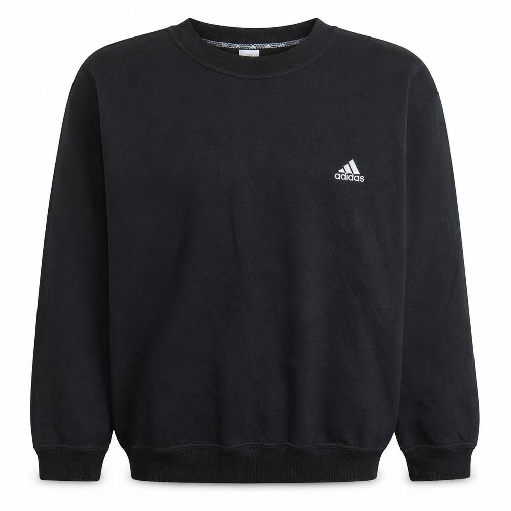 Adidas Men's Black Crew Neck Sweatshirt Size L Classic Pullover