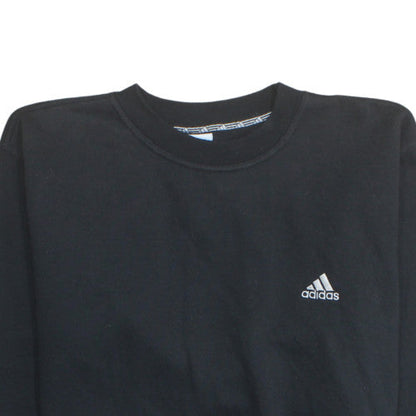 Adidas Men's Black Crew Neck Sweatshirt Size L Classic Pullover