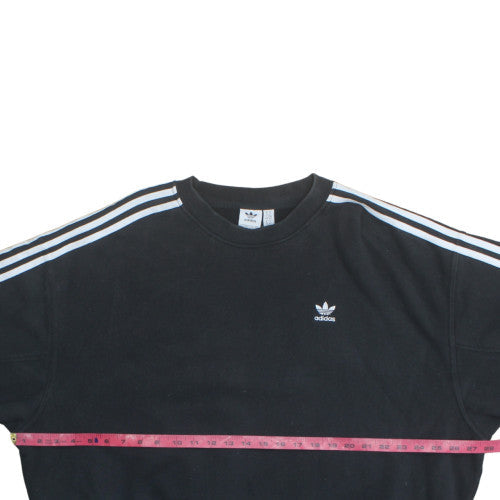 Adidas Womens Black Size 14 Crew Neck Pullover Sweatshirt
