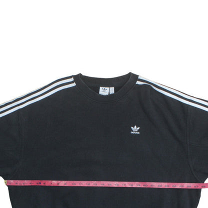 Adidas Womens Black Size 14 Crew Neck Pullover Sweatshirt