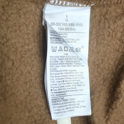 GAP Womens Brown Pullover Hoodie Large Cotton Blend Casual