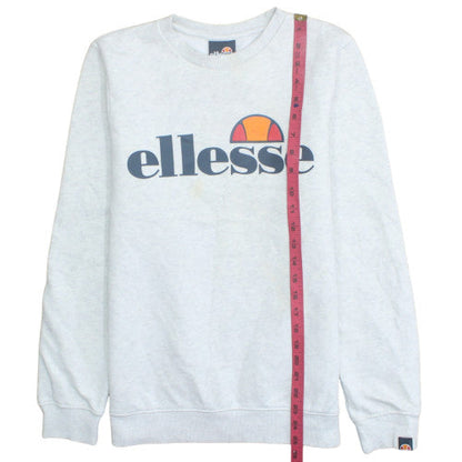 Ellesse Boys Grey Crew Neck Pullover Sweatshirt 13-14 Years Logo Print