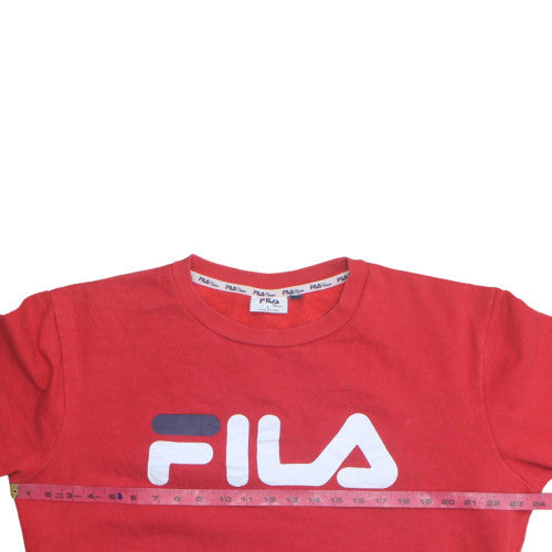 FILA Classics Women's Red Crew Neck Pullover Sweatshirt L