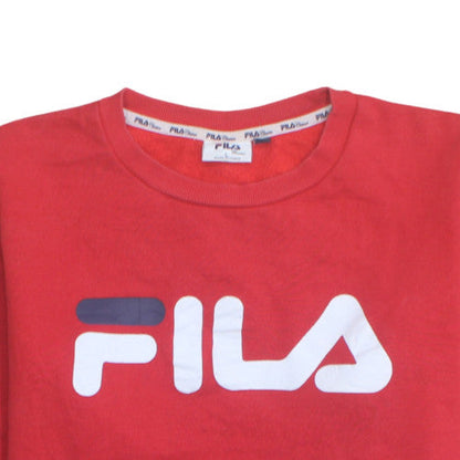 FILA Classics Women's Red Crew Neck Pullover Sweatshirt L