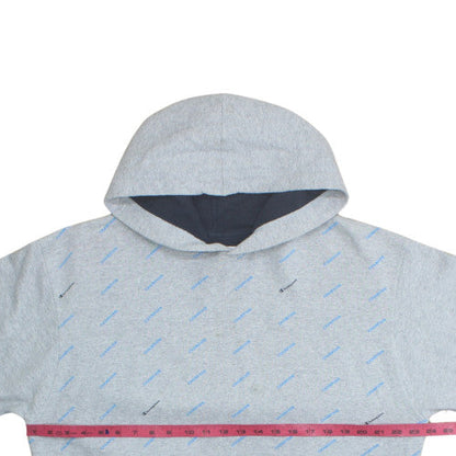 Champion Mens Grey Pullover Hoodie L Fleece Logo Sweatshirt
