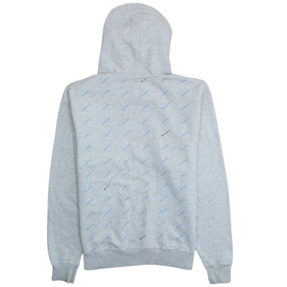 Champion Mens Grey Pullover Hoodie L Fleece Logo Sweatshirt