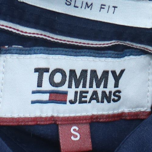 Tommy Jeans Men's Blue Slim Fit Long Sleeve Button-Up Shirt Size S