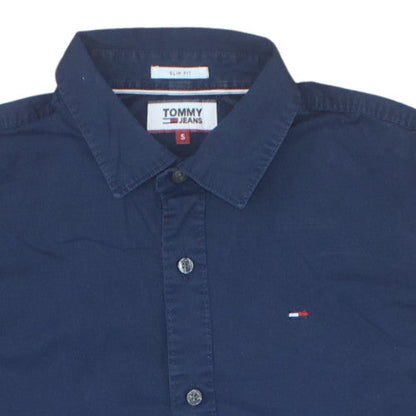 Tommy Jeans Men's Blue Slim Fit Long Sleeve Button-Up Shirt Size S