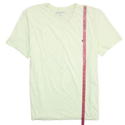 Nautica Men's Beige V-Neck Cotton T-Shirt 2XL Nautical Style