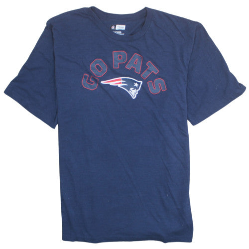 NFL Team Apparel Men's Blue 2XL Go Pats Sports Graphic T-Shirt