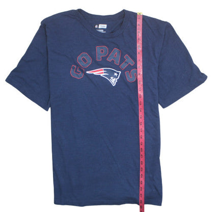 NFL Team Apparel Men's Blue 2XL Go Pats Sports Graphic T-Shirt