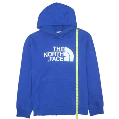 The North Face Men Blue Pullover Hoodie Large Cotton Blend Casual