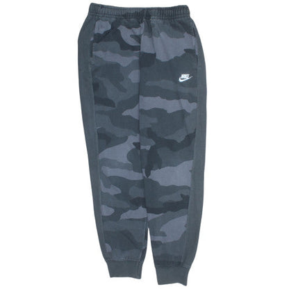 Nike Men's Grey Camo Fleece Joggers M - Comfortable Casual Tapered Pants