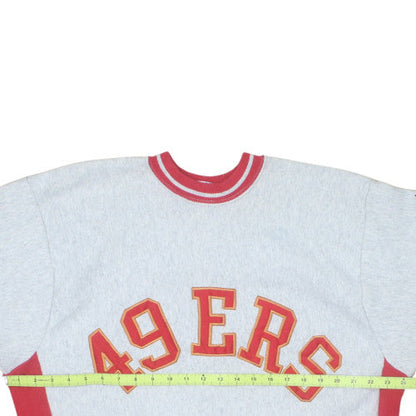 Salem Sportswear Men's Grey Red 49ers Montana 16 Crew Neck Sweatshirt XL