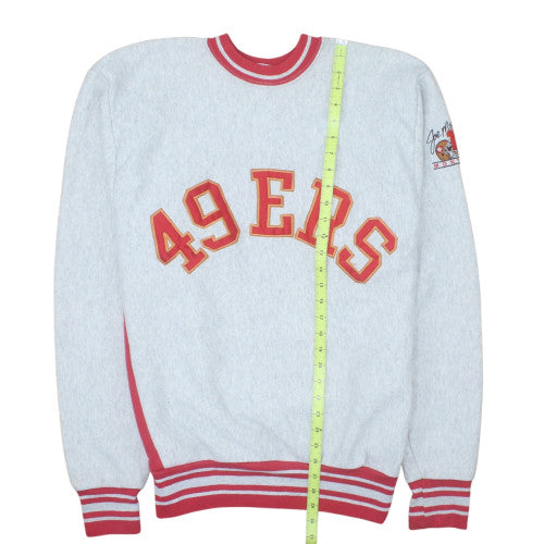 Salem Sportswear Men's Grey Red 49ers Montana 16 Crew Neck Sweatshirt XL