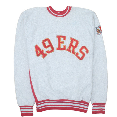Salem Sportswear Men's Grey Red 49ers Montana 16 Crew Neck Sweatshirt XL