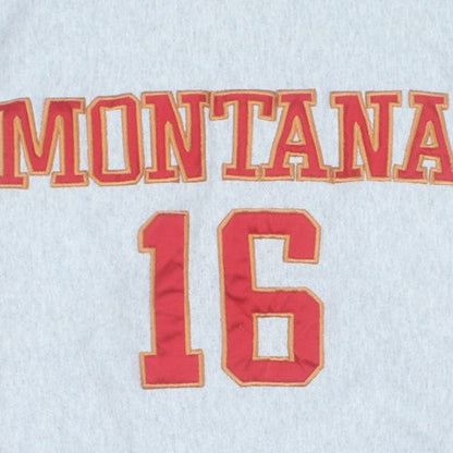 Salem Sportswear Men's Grey Red 49ers Montana 16 Crew Neck Sweatshirt XL