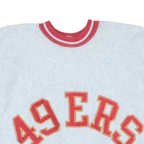 Salem Sportswear Men's Grey Red 49ers Montana 16 Crew Neck Sweatshirt XL