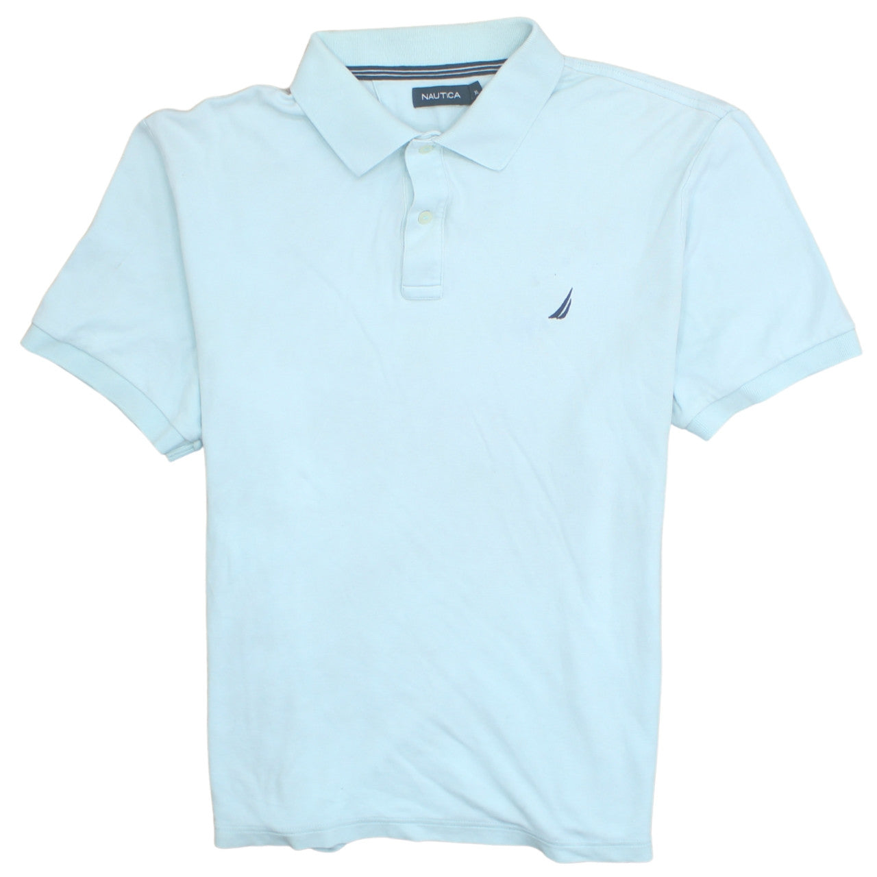Nautica Men's Blue XL Cotton Short Sleeve Polo Shirt