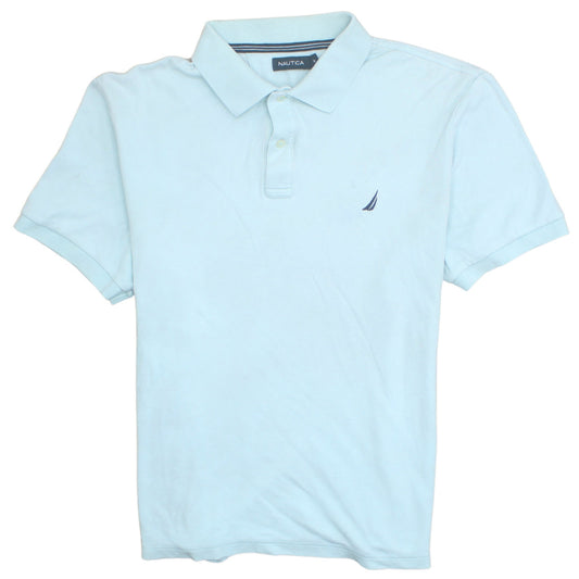 Nautica Men's Blue XL Cotton Short Sleeve Polo Shirt