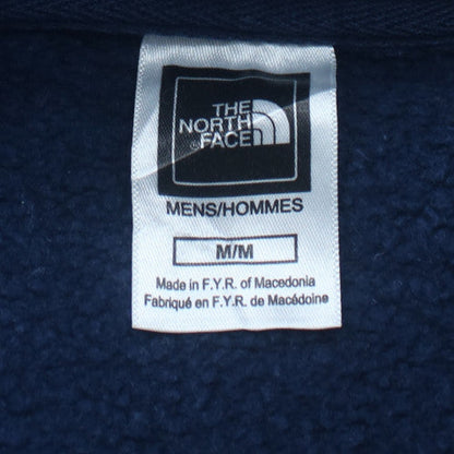 The North Face Men's Blue Pullover Hoodie Medium Cotton Logo