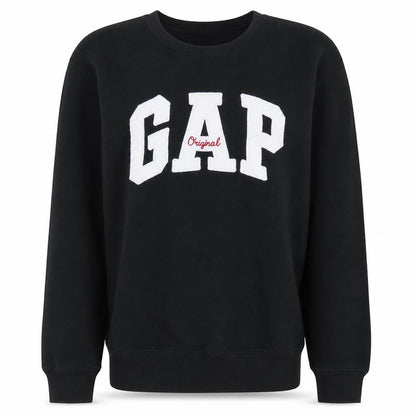 Gap Women Black Small Crew Neck Pullover Sweatshirt