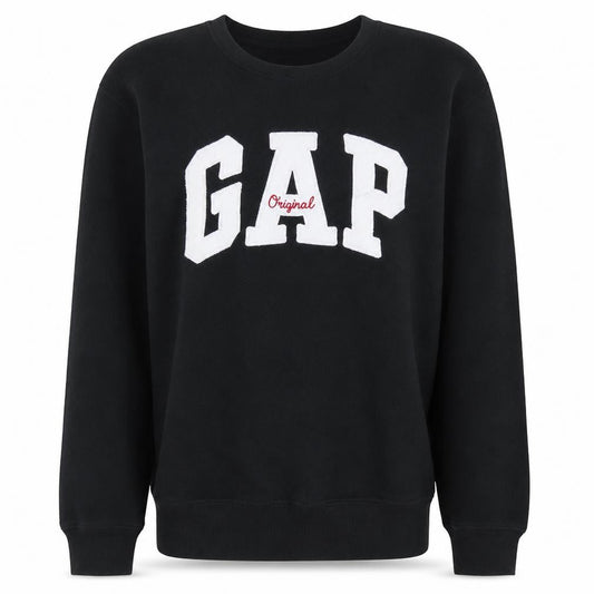 Gap Women Black Small Crew Neck Pullover Sweatshirt