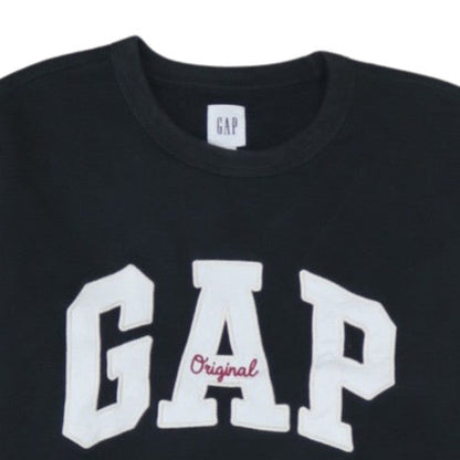 GAP Women Black Small Crew Neck Pullover Sweatshirt