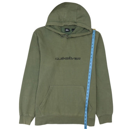 Quiksilver Men's Green Pullover Hoodie XL Fleece Logo Casual