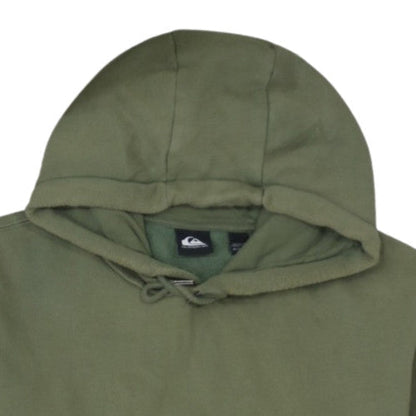 Quiksilver Men's Green Pullover Hoodie XL Fleece Logo Casual
