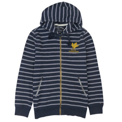 Tommy Hilfiger Denim Men's Blue Striped Full Zip Hoodie Size M