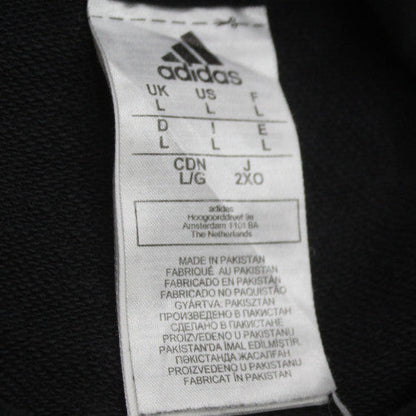 Adidas Men’s Black Pullover Hoodie L Logo Fleece Sweatshirt