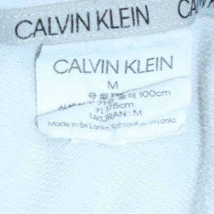 Calvin Klein Men's White Pullover Hoodie Medium Logo Design
