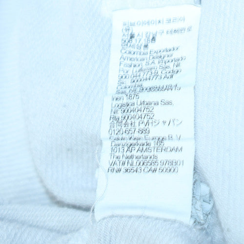 Calvin Klein Men's White Pullover Hoodie Medium Logo Design