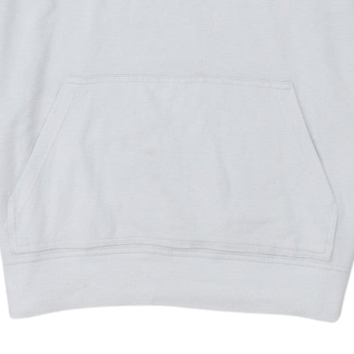 Calvin Klein Men's White Pullover Hoodie Medium Logo Design