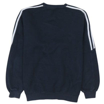 Adidas Men's Blue Logo Pullover Sweatshirt Size M Crew Neck Fleece