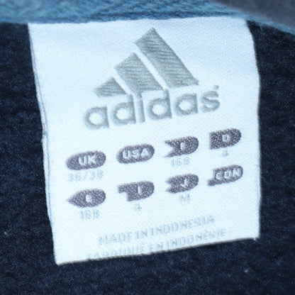 Adidas Men's Blue Logo Pullover Sweatshirt Size M Crew Neck Fleece