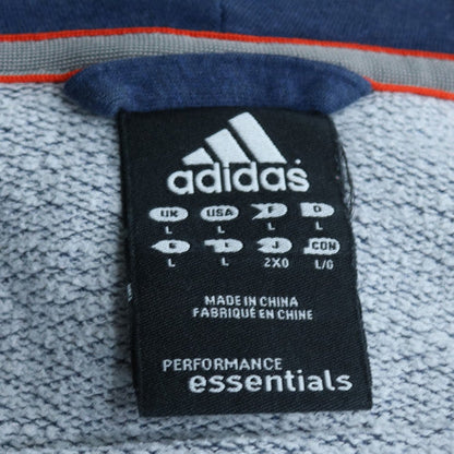 Adidas Men's Blue Full Zip Hoodie L Sports Fleece Jacket