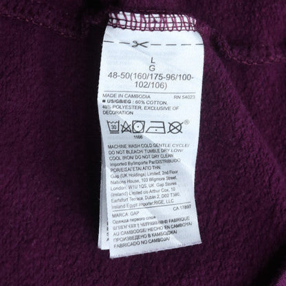 GAP Womens Purple Pullover Hoodie Large Cotton Blend Casual