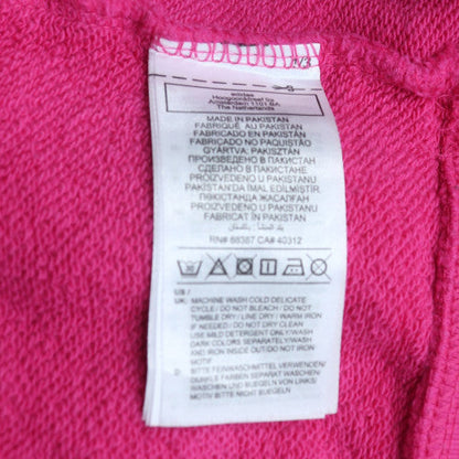 Adidas Womens Pink Pullover Hoodie Size 8 Lined Casual Sweatshirt