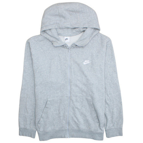 Nike Men's Grey XL Full Zip Fleece Hoodie Sweatshirt