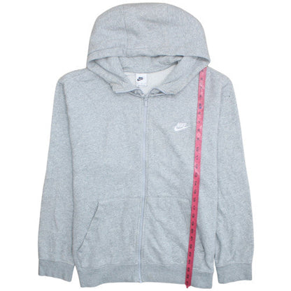 Nike Men's Grey XL Full Zip Fleece Hoodie Sweatshirt