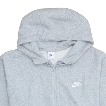 Nike Men's Grey XL Full Zip Fleece Hoodie Sweatshirt