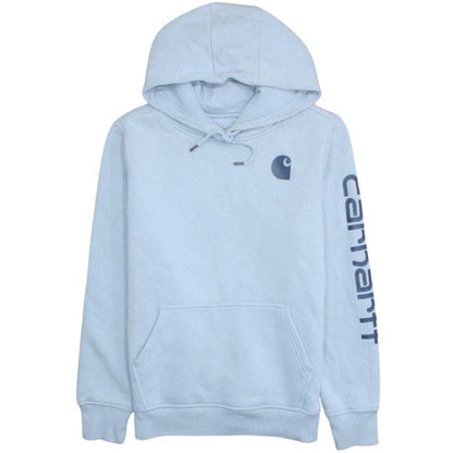 Carhartt Men's Light Blue Relaxed Fit Pullover Hoodie Size M